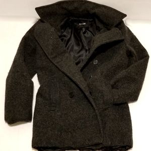 Express Grey Wool Pea Coat